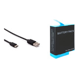 Kit De Bateria + Cable De Carga Compatible Con Gopro Hero 9