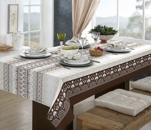 Toalha De Mesa Bella Mesa 4 Lugares Quadrada Decora Premium