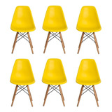 Kit 6 Cadeiras Eames Eiffel Pé Palito - Varias Cores