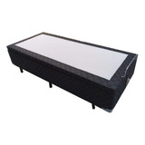 Cama Box Baú Solteiro Acolchoes Poliéster Preto 41x88x188