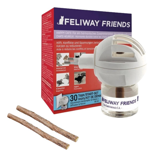 Feliway Friends Difusor Refil 30 Dias 48ml + Kit Matatabi