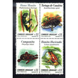 2001 Fauna- Reptiles- Rana- Tortuga - Uruguay ( Sellos) Mint