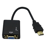 Convertidor Hdmi-vga Con Cable De Audio 3.5mm, En Caja De Pv