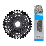 Kit Transmisión Cadena Shimano + Piñon Shimano 7v Cassette