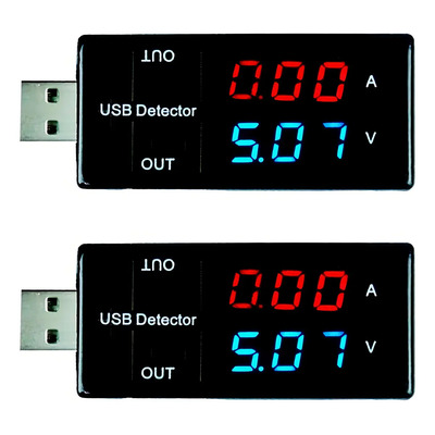 Tecneu 2 Piezas Tester USB Medidor Probador Voltimetro Amperimetro | Envío gratis