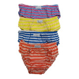 Pack 6 Calzoncillos Slip Niños Antillitas Rayado Y Liso