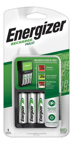 Cargador De Pilas Energizer Maxi + 2 Pilas Recargables Aa 1.2v
