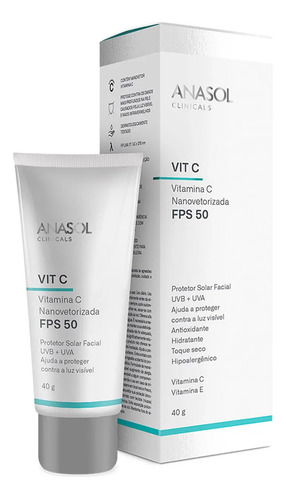 Protetor Solar Facial Clinicals Vit C Fps50 40g  Anasol