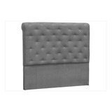 Cabeceira Casal King Buona Notte 195 Cm Suede Liso Cinza - D