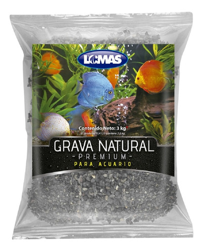 Grava Para Acuarios Mármol Gris Oxford 3kg Lomas