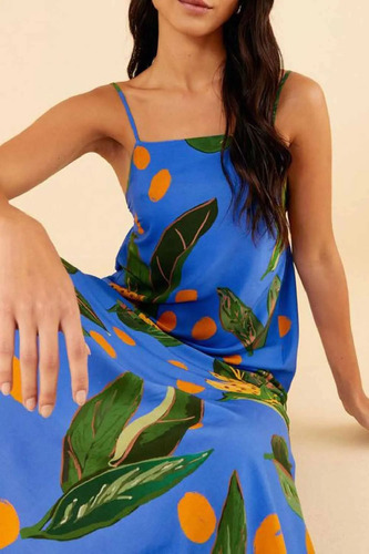 Vestido Recorte Poá De Banana Farm- Verão 2024