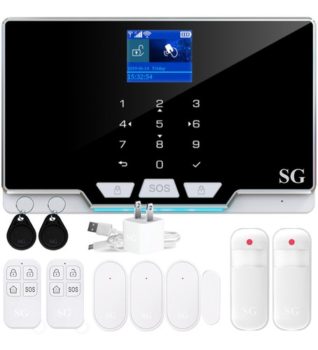 Alarma Touch Kit Wifi Gsm Gprs Internet Control App Celular Sms Inalambrica Sistema Vecinal Vigilancia Casa Negocio