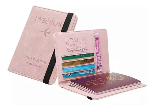 Cartera De Pasaporte Organizador Documentos Viajes Multiusos