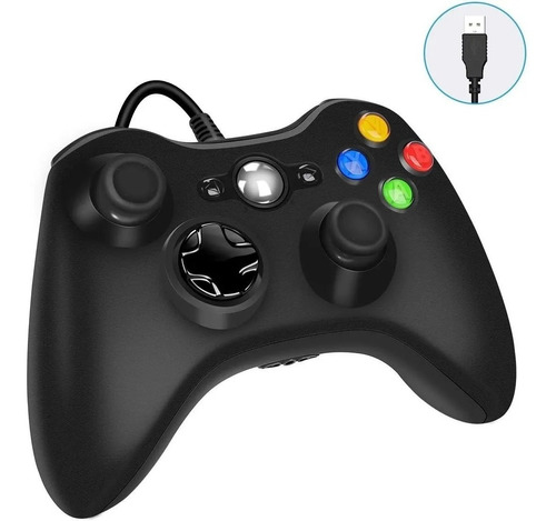 Control Joystick Con Cable Para Xbox 360 Usb