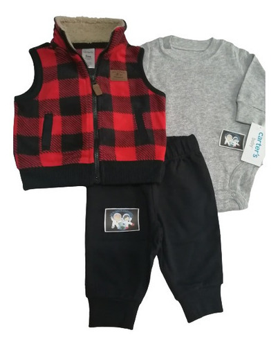 Conjunto Carter's Para Niño Con Chaleco Térmico 3 A 24 Mese.