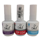 Kit D&z Ph Top Coat E Primer Dez Unhas De Acrigel