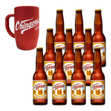 Cerveza Victoria 10 Medias 355 Ml + 1 Tarro Chingona Rojo