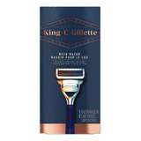 King C. Gillette Neck Razor Aparelho Barbear Com 1 Recarga