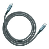 Cable Usb C A Usb C Envoltura Velcro 1.2 Metros Gris