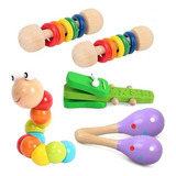 Pacote Com 6 Brinquedos Montessori Kids Rattle