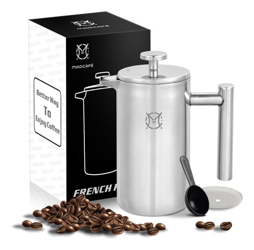 Cafetera Térmica De Acero Inoxidable 350 Ml Prensa Frances