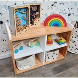 Comoda Montessori Mueble Organizador Juguetes Estante Madera