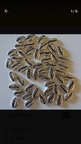 250 Caracoles Buzios Metal 