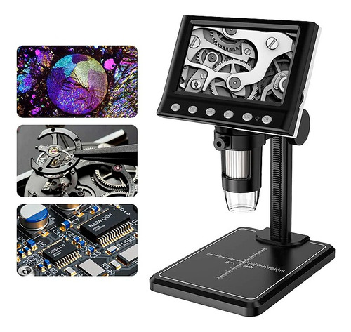 Microscópio Eletrônico Digital Dm7 1000x Hd Usb 4.3 Lcd