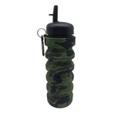 Botella Silicona Plegable Original Fitnes Premium Camuflada