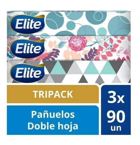 Pañuelos Facial Elite 90 Un Pack De 3