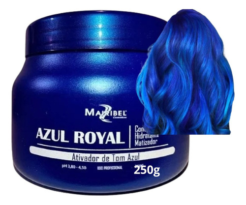  Tonalizantes Mascara Matizadora 250g Ativador De Tom Cabelo Tom Azul Royal