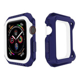 Carcasa Para Apple Watch Serie 3 38mm Blanco Con Azul