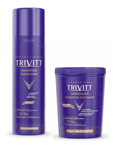 Itallian Trivitt Kit Profissional Matizante Shampoo + Hidrat