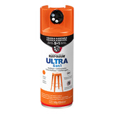 Pintura Aerosol Antióxido Rust Oleum 5 Válvulas Ultra 5 En 1 Color Naranja Brillante