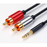 Cable Audio Auxiliar 100cm Plug Jack 3.5 Mm A  Rca Calidad 