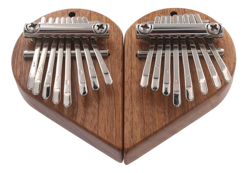 2 Uds 8 Llaves Mini Kalimba En Forma De Corazón Con