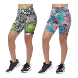 Kit Com 6 Bermudas Moda Feminina Estampadas Caminhada 