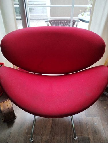 Sillón Paulin Rojo Ecocuero Usado 