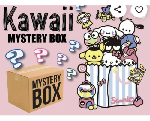 Kawaii Mystery Box Hello Kitty Y Amigos 50 Productos Kuromi