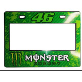  Portaplacas Para Moto Monster Energy Verde Premium