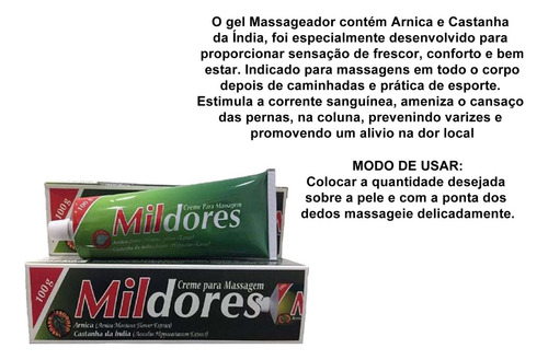 Pomada Mildores Creme Massagem Mil Dores  60 Unid Atacado