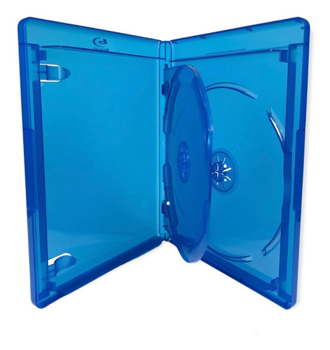 Estojo Capa Box Blu Ray Azul Duplo 100 Unidades 