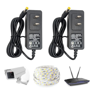 2 Adaptadores Eliminador Fuente Cargador Tira D Led 12v 2amp | MercadoLibre