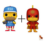 Funko Pop Simpsons Combo! Homero U.s.a & Radioactive Man