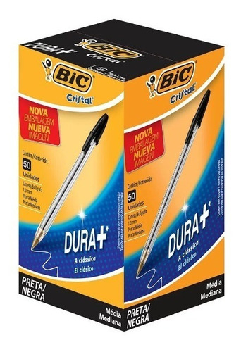 Kit 5 Caixas De Caneta Bic Cristal Original Promoção Atacado