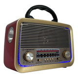 Caixa Som Rádio Portátil Am Fm Usb Mp3 Retrô Vintage Antigo 