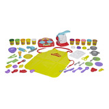 Play Doh Hasbro, Kitchen Creations, Set Súper Chef, Juego De Masa Moldeable, Incluye 1 Cocina Electrónica, Maquina De Pasta, Delantal, 10 Latas De Masa Con Accesorios, Para Niños O Niñas De 3+ Años