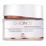 Creme Antissinais 60+ Redensificação E Revitalização Fps 30 Natura Chronos Dia Para Todos Os Tipos De Pele De 40ml/40g