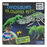 Kit Excavación Glow Dinosaurios 3d Paleontología Jm-350 Edu