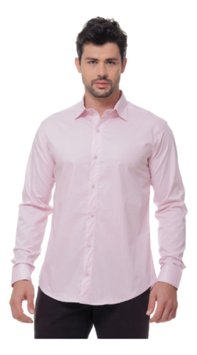 Camisa Social Masculina Slim Fit Sem Bolso Luxo Não Amassa F